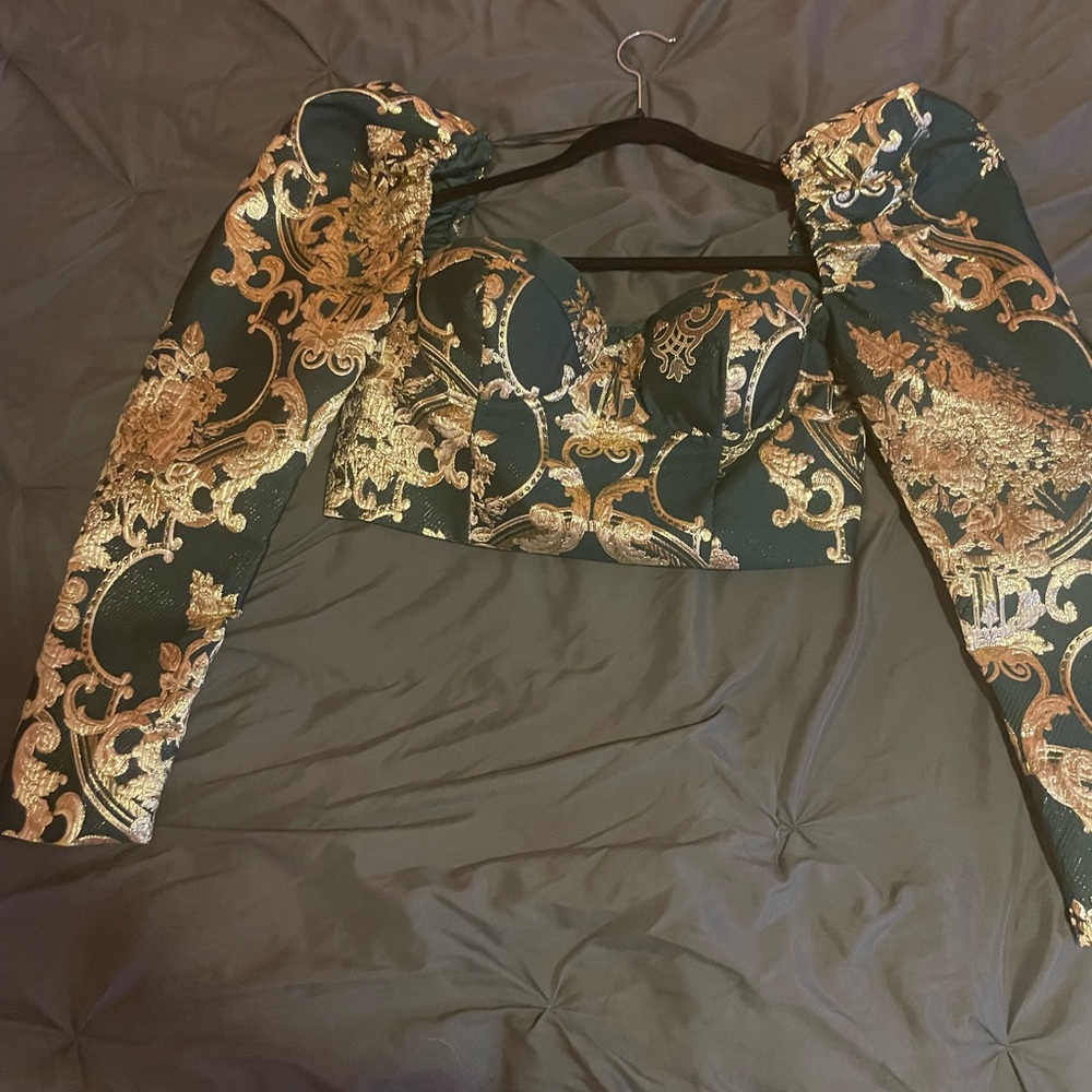 Elegant Black and Gold Women's Top